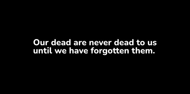 do not die in your life with your dead