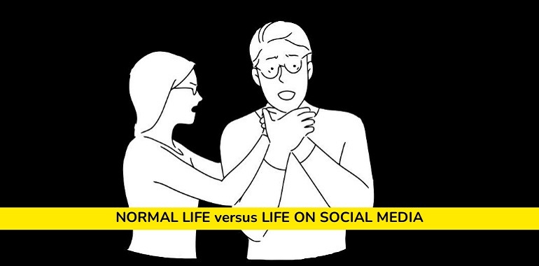 internet impact and normal life vs social media life