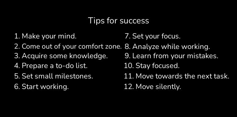 methods to be successful in your life
