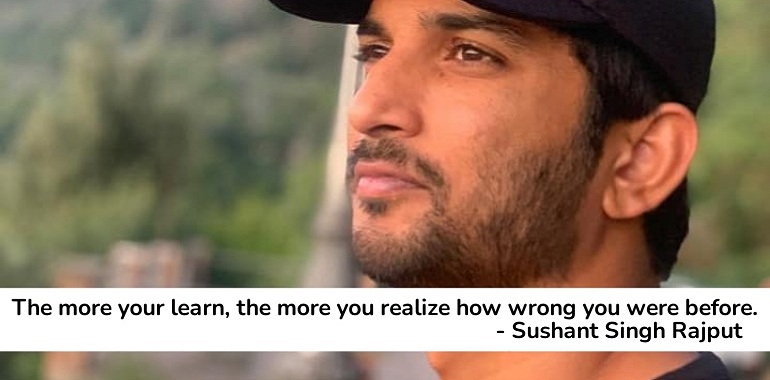 sushant singh rajput uplifting beautiful life thoughts