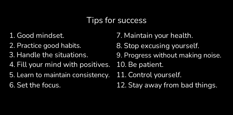 ways and tips for becoming successful in your life